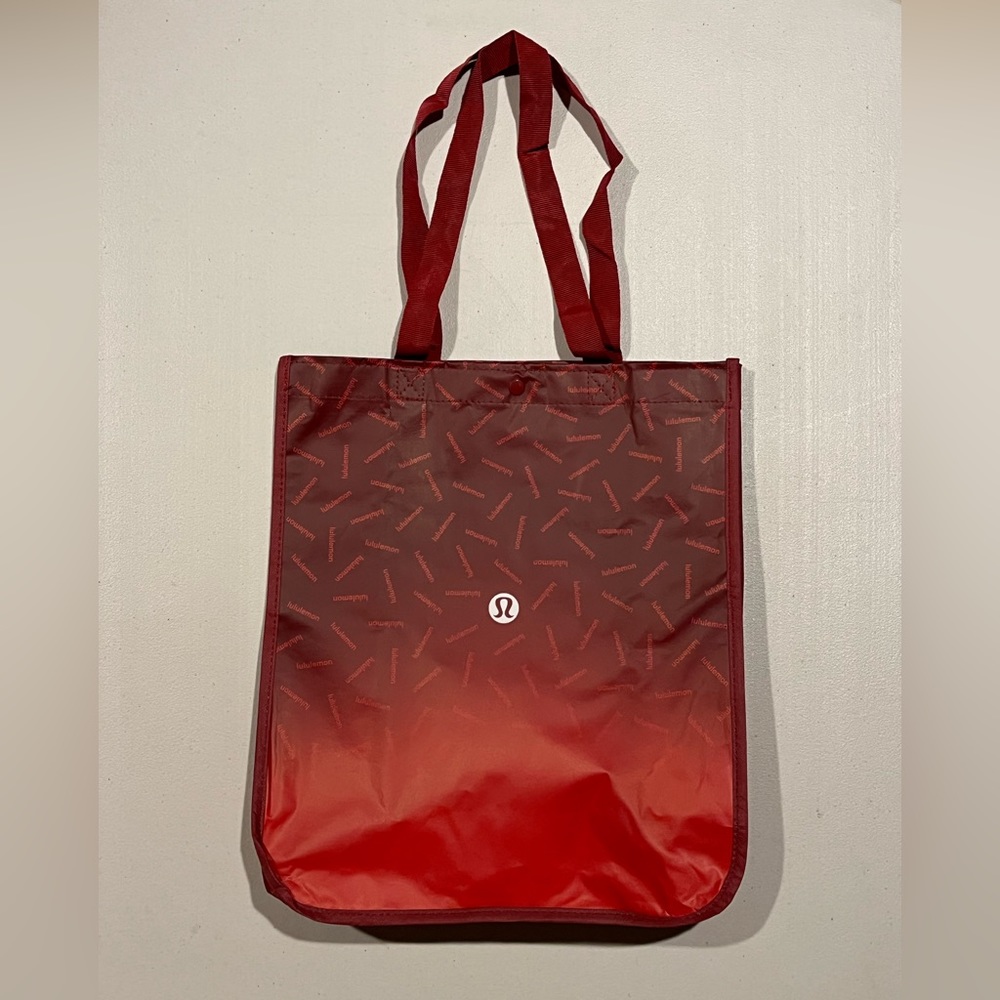Lululemon large red tote bag.